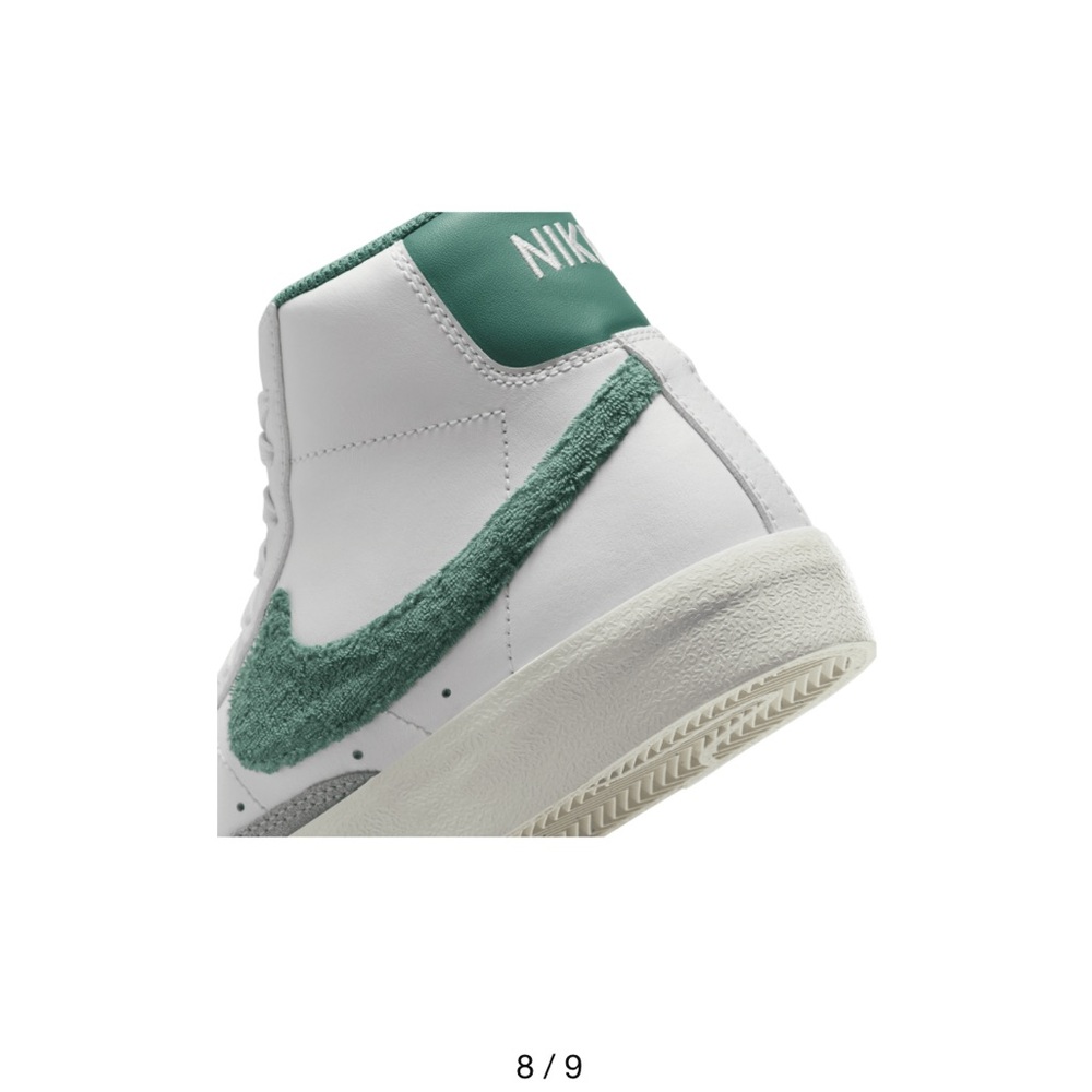 Nike Blazer Mid '77 White and Green Sneakers - Picture 7 of 10